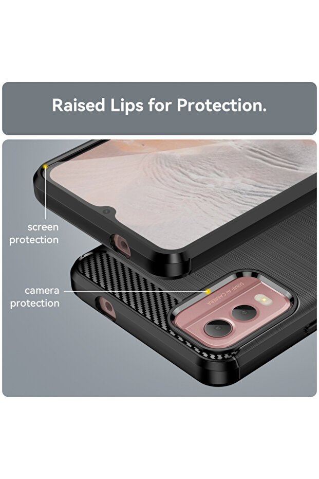 Case for Nokia C32, Techsuit, TPU, Black - 6