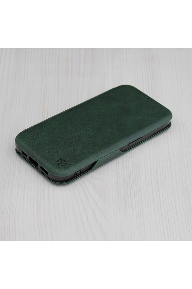 Case for iPhone 15 Plus, Techsuit, PU, Green - 4