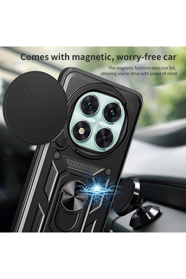 Case for Honor Magic7 Pro, Techsuit, TPU, Black - 6