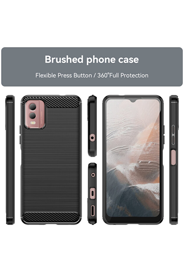 Case for Nokia C32, Techsuit, TPU, Black - 2