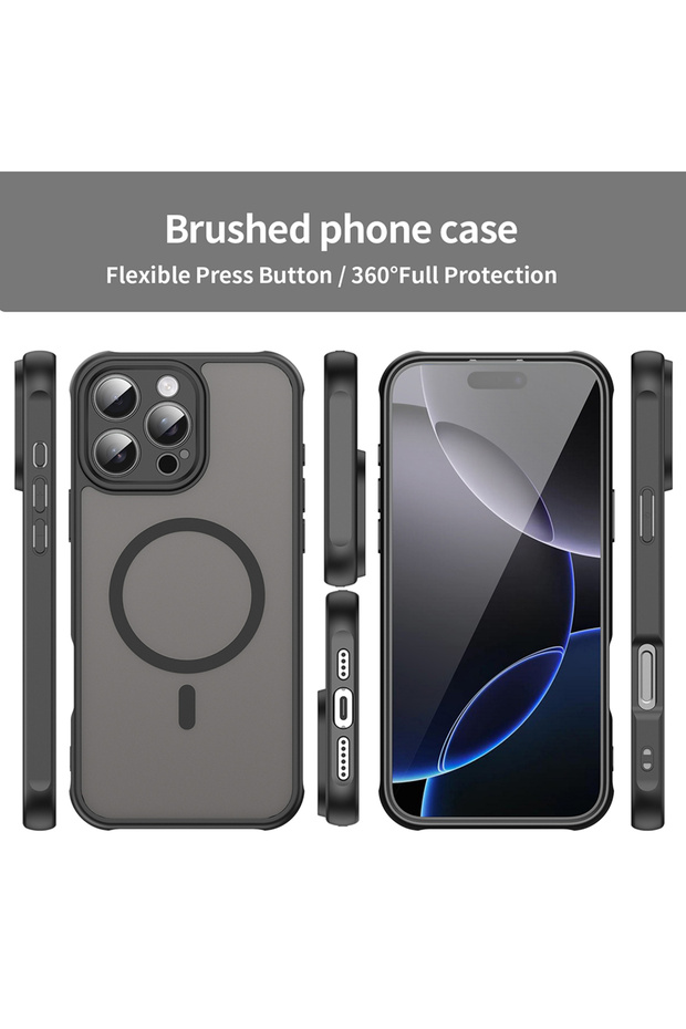 Case for iPhone 16 Pro Max, Techsuit, TPU, Black - 3
