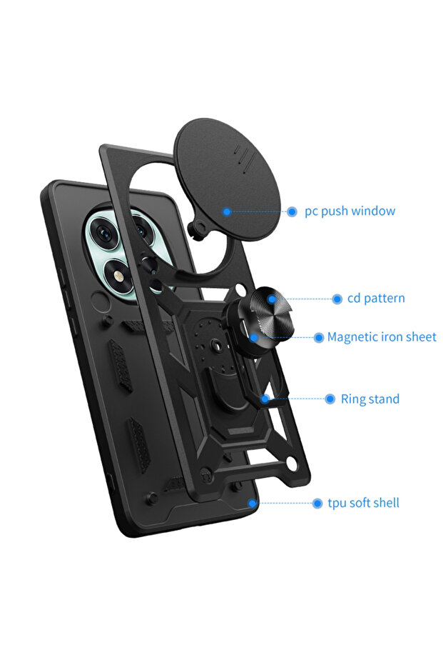 Case for Honor Magic7 Pro, Techsuit, TPU, Black - 2