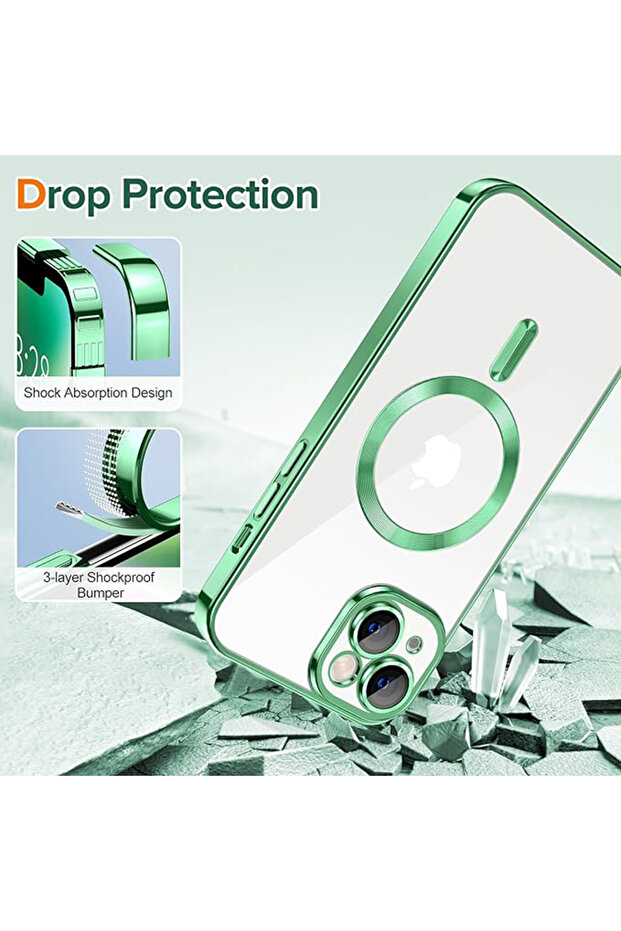 Case for iPhone 14 Plus, Techsuit, TPU, Light Green - 3