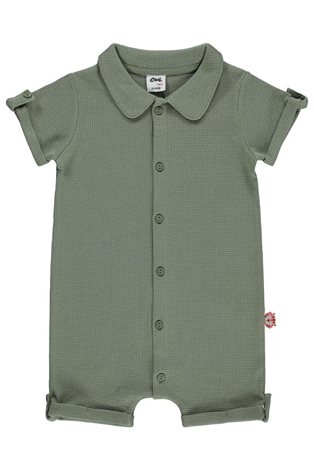 Basic 6-18 Months Jumpsuit - Khaki