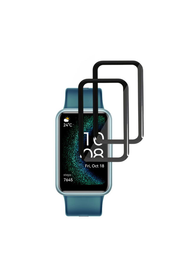 Huawei Watch Case, Techsuit, Plastic, Black - 2
