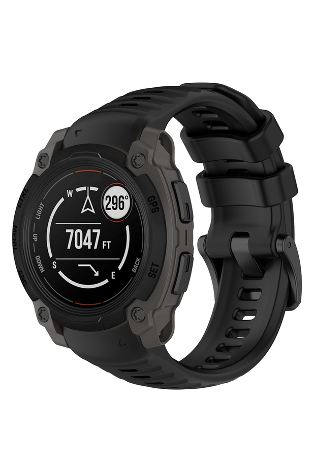 Garmin Watch Strap, Techsuit, Silicone, Black
