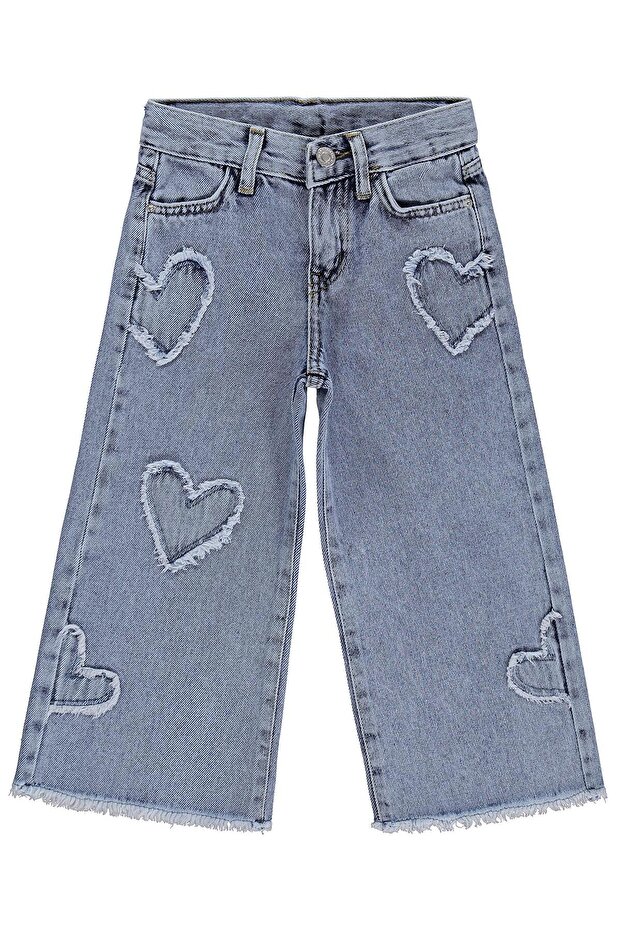 Hearted Pants Jeans for 2-5 Years Old - Blue