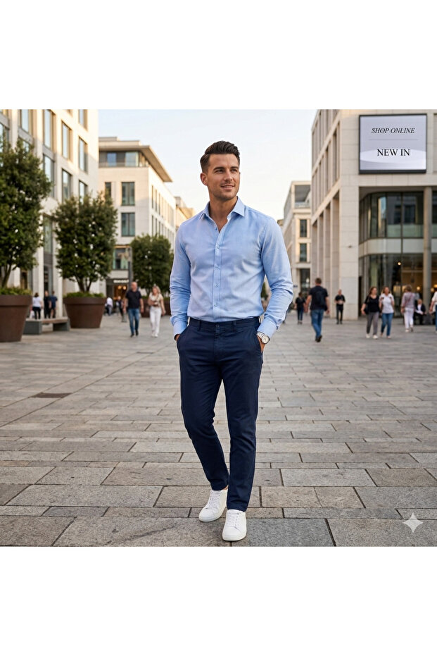 Premium Men's Long Sleeve Shirt – Breathable Fabric