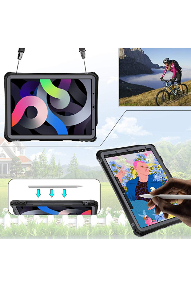 Husa pentru tableta iPad Air 5th generation, ShellBox, Back Cover, Black - 6