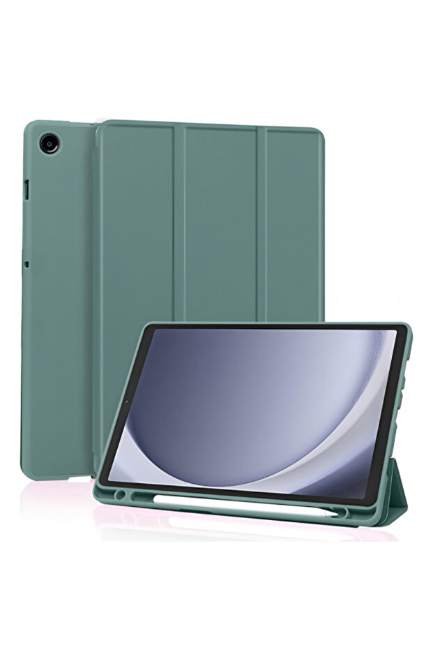 Galaxy Tab A9 tablet case, Techsuit, Clamshell Case, Green - 1