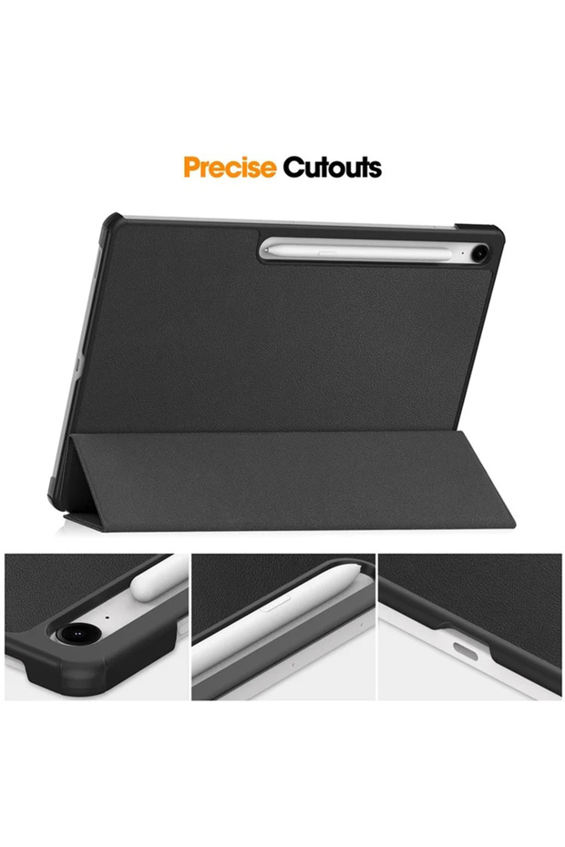 Galaxy Tab S10 tablet case, Techsuit, Clamshell Case, Black - 2