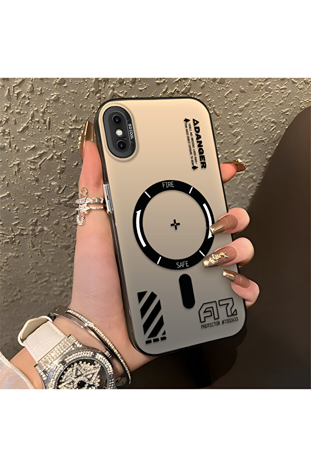 حافظة هاتف iPhone XS متوافقة مع الحواف السيليكونية ذات الظهر الصلب المضاد للسقوط، بنمط إبداعي