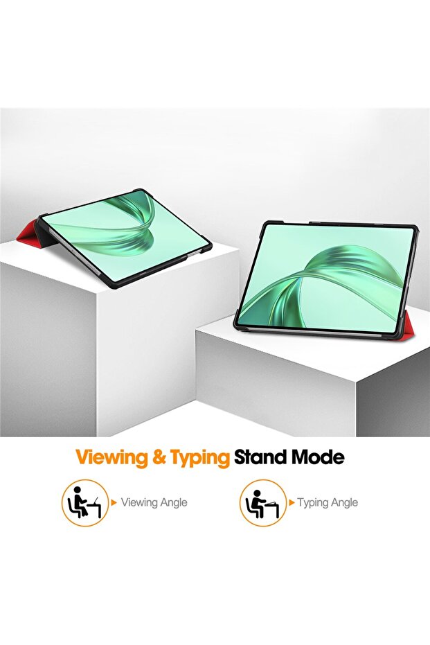 Husa pentru tableta Honor Pad X8, Techsuit, Clamshell Case, Red - 6