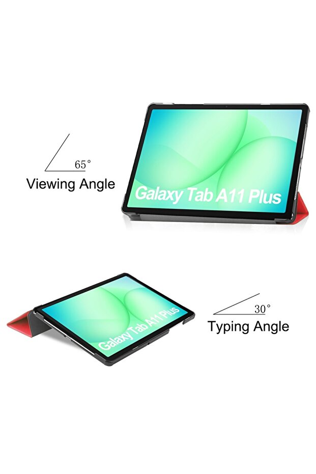 Husa pentru tableta Galaxy Tab A9 Plus, Techsuit, Clamshell Case, Red - 5