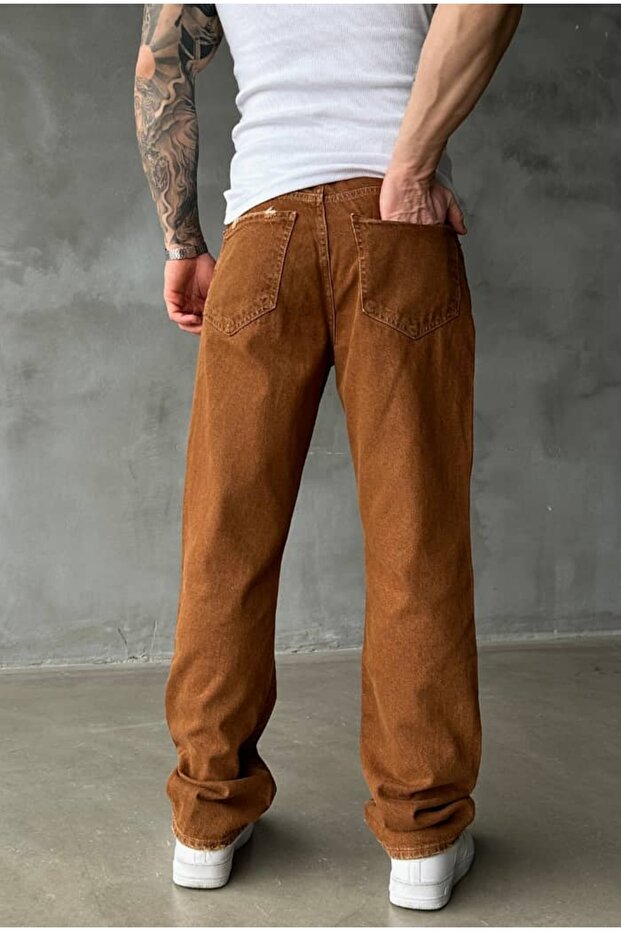 Baggy Coffee-Colored Pants - 3