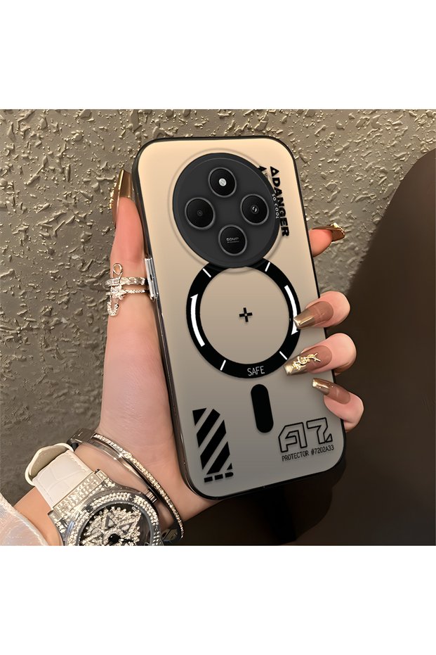 Redmi 14C Compatible Silicone Edge Hard Back Anti-Fall Phone Case with Creative Pattern
