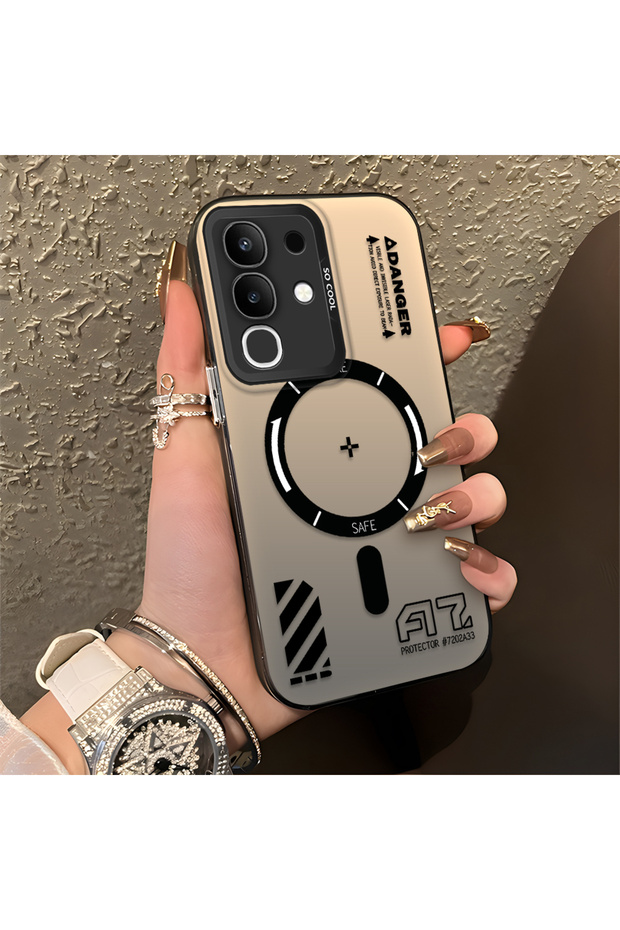 Vivo Y29 Compatible Silicone Edge Hard Back Anti-Fall Phone Case Creative Pattern