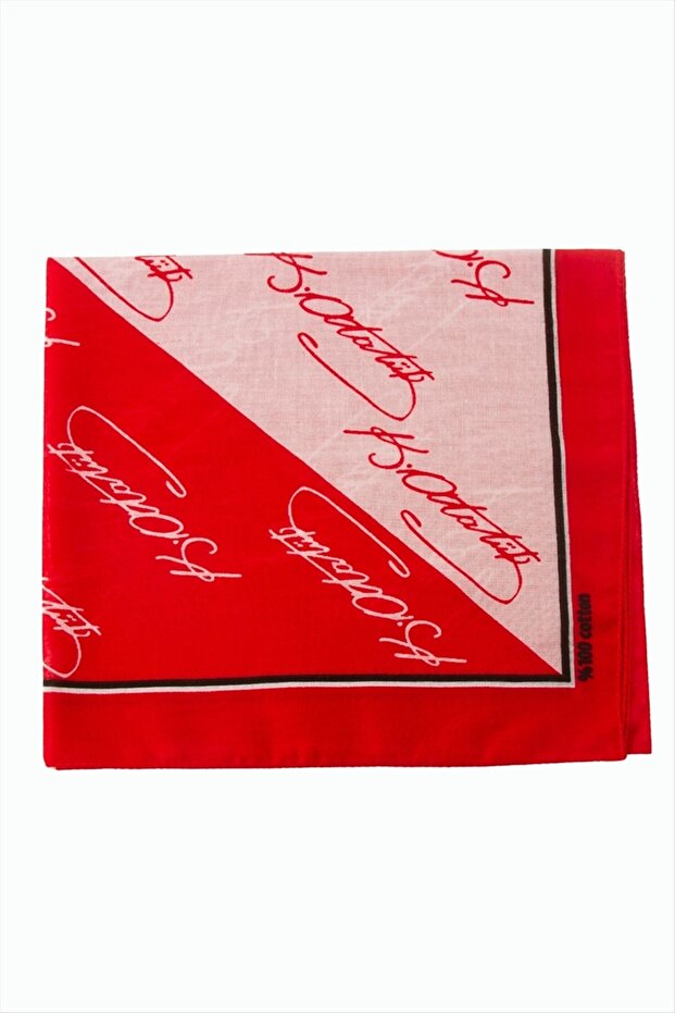 Ataturk Signature Patterned Bandana 50*50