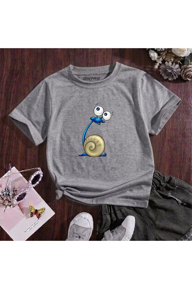 Cute Leech Insect Printed 100% Cotton Crew Neck Kids Unisex T-Shirt 5 6 -7 8-9 10 -11 12 Years Old