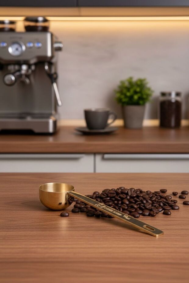 10 ml Gold Color Measuring Spoon | Steel Coffee and Spice Measuring Spoon