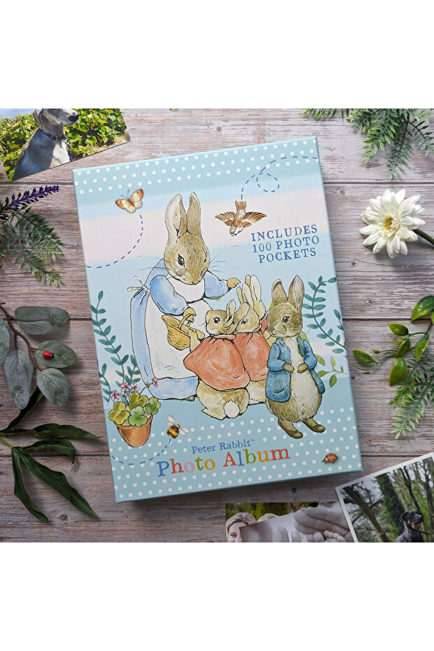 Portrait Photo Album In A Box - Peter Rabbit Pastel Stripes