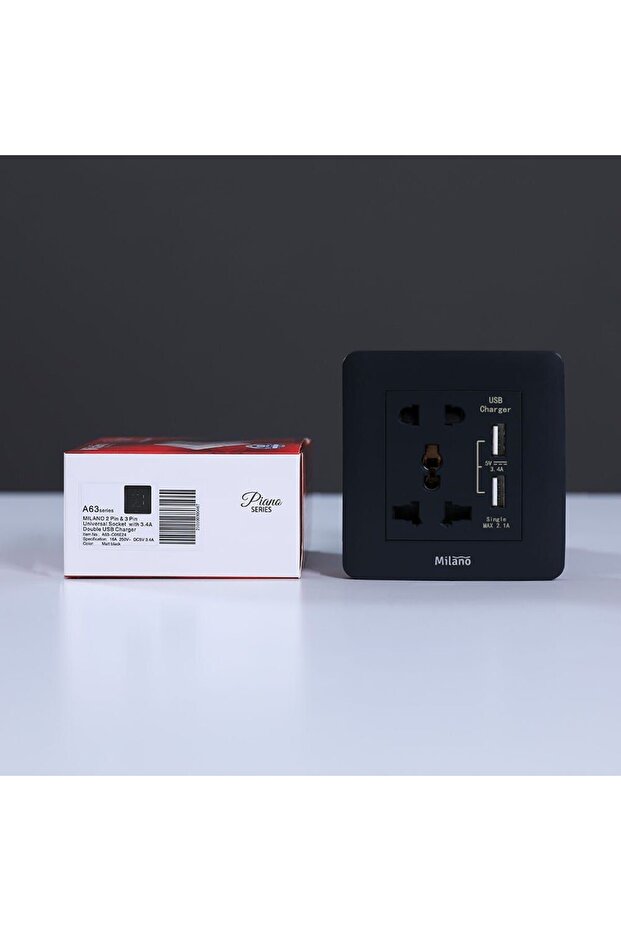 16A Single Universal Socket With Dual USB - 5
