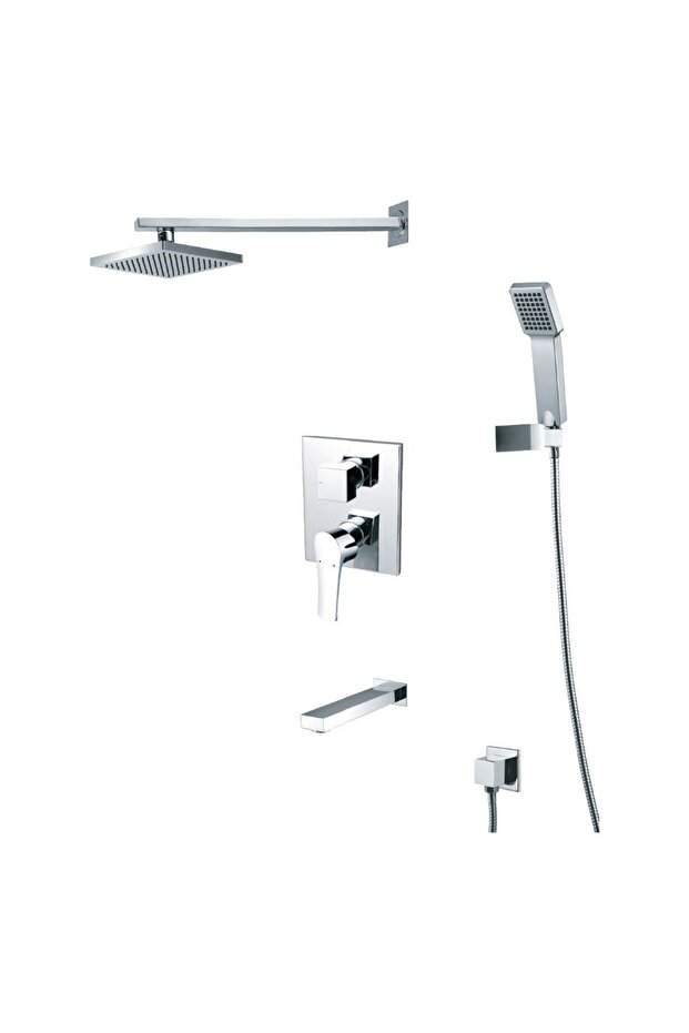 Charming 3 Way Concealed Shower Mixer Complete Set