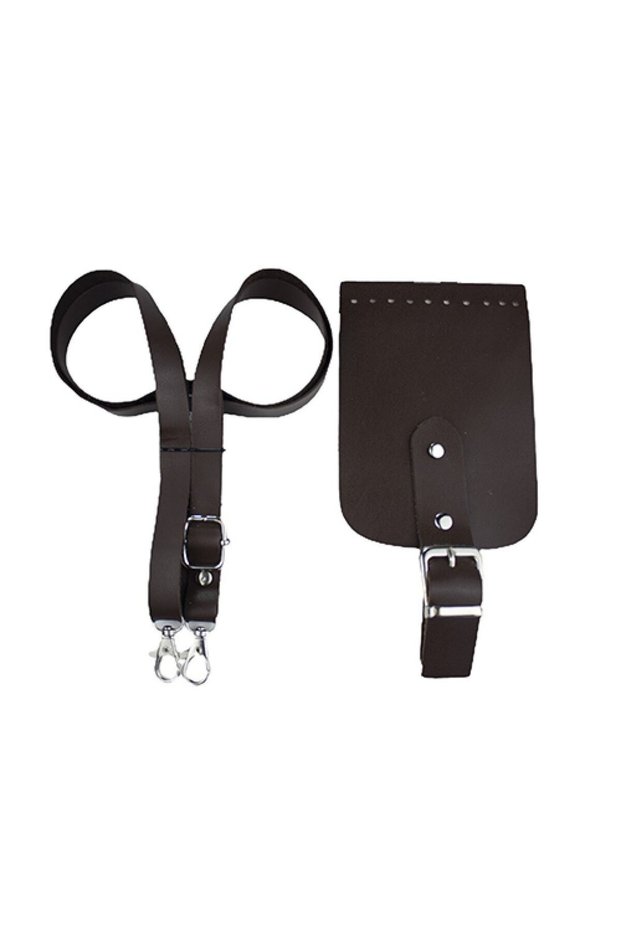 Leather Knitted Bag Wallet Phone Holder Making Set Large Model - 1 Set