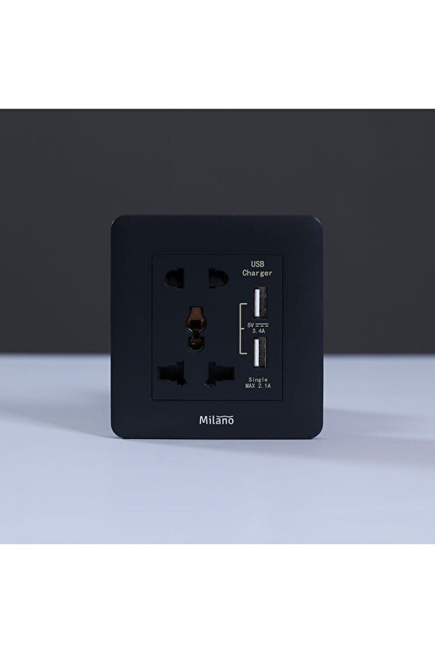 16A Single Universal Socket With Dual USB - 3