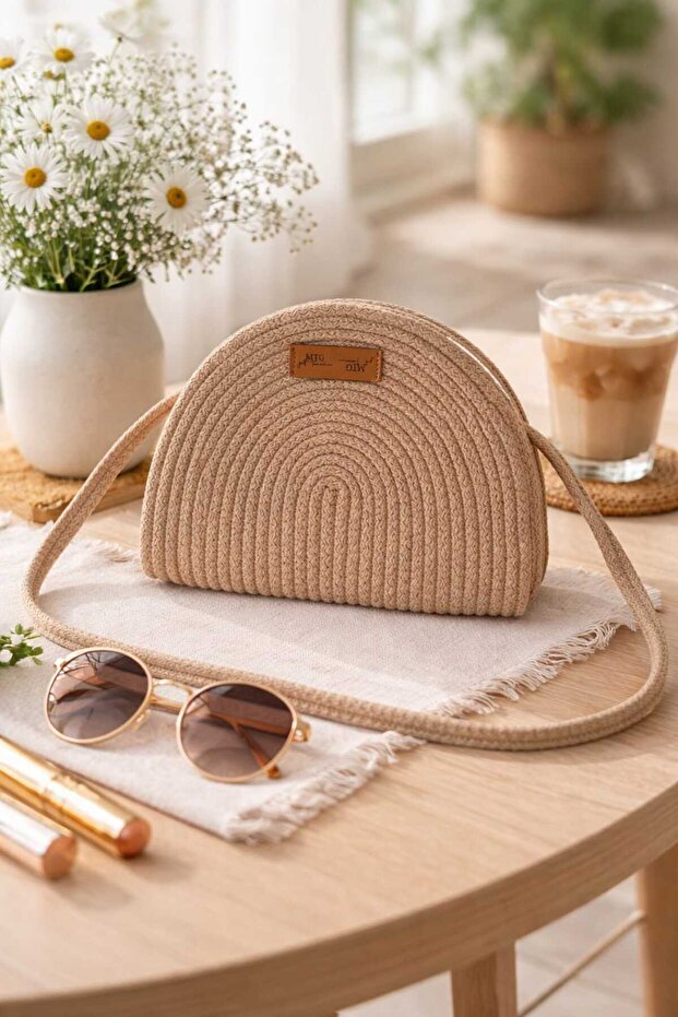 Sakura Model Shoulder Bag Stylish Use Made from Cord Rope Handmade