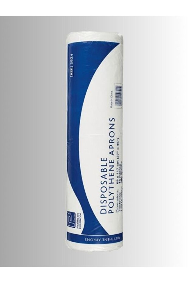 Disposable Plastic Aprons Roll - White, 200's