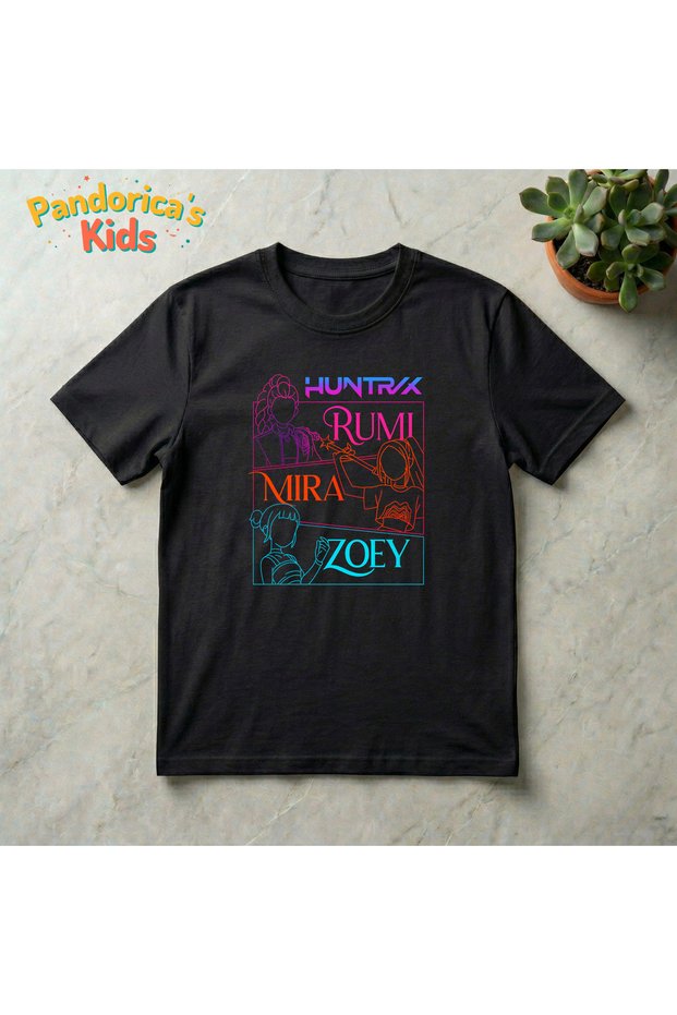 Pandorica's Kpop Demon Hunters Design Cotton Unisex Kids T-Shirt