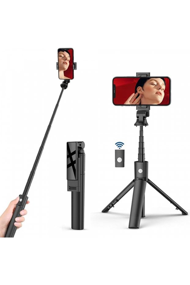 Selfie Stick Bluetooth K22, Universal, Negru