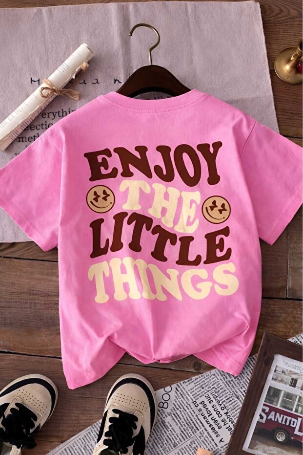 Enjoy the Little Things Printed Unisex Children's T-Shirt 5Gh4
