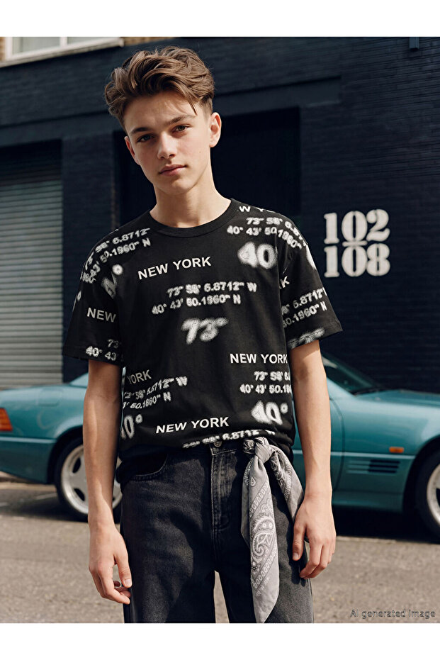 Lcw Kidsboy's New York Printed T-Shirt