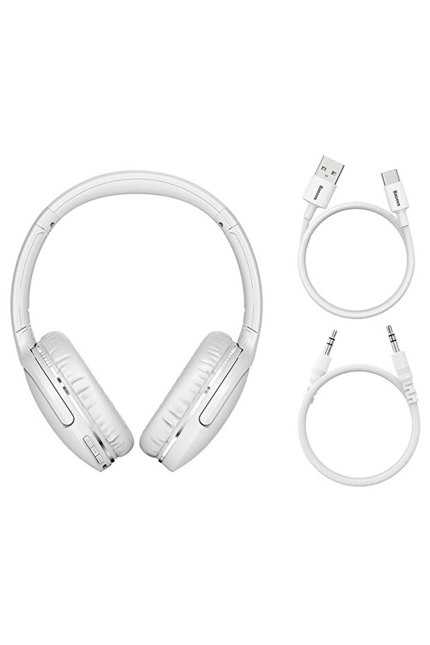 Casti over-ear Bluetooth, Baseus, Bluetooth 5.3, White - 4