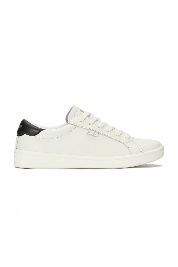 Women's Ace II Leather Lace-Up Sneaker – Classic Low-Top Casual Shoe White