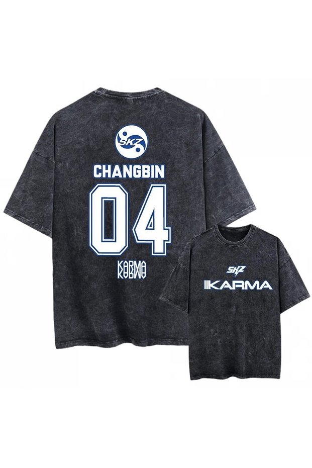 Stray Kids Mixed Print Unisex Washable Vintage Oversize T-Shirt