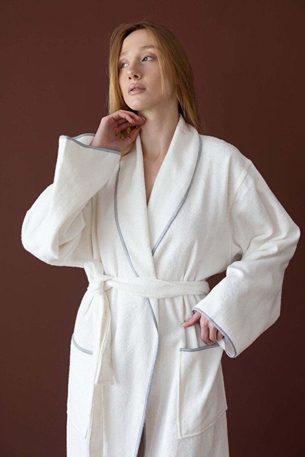 Dolce Bambu Bathrobe Set Blue - 4