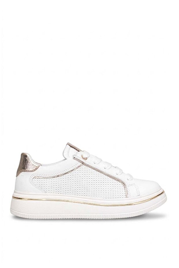 D26Ya-3890 Women's Genuine Leather Casual Shoes White