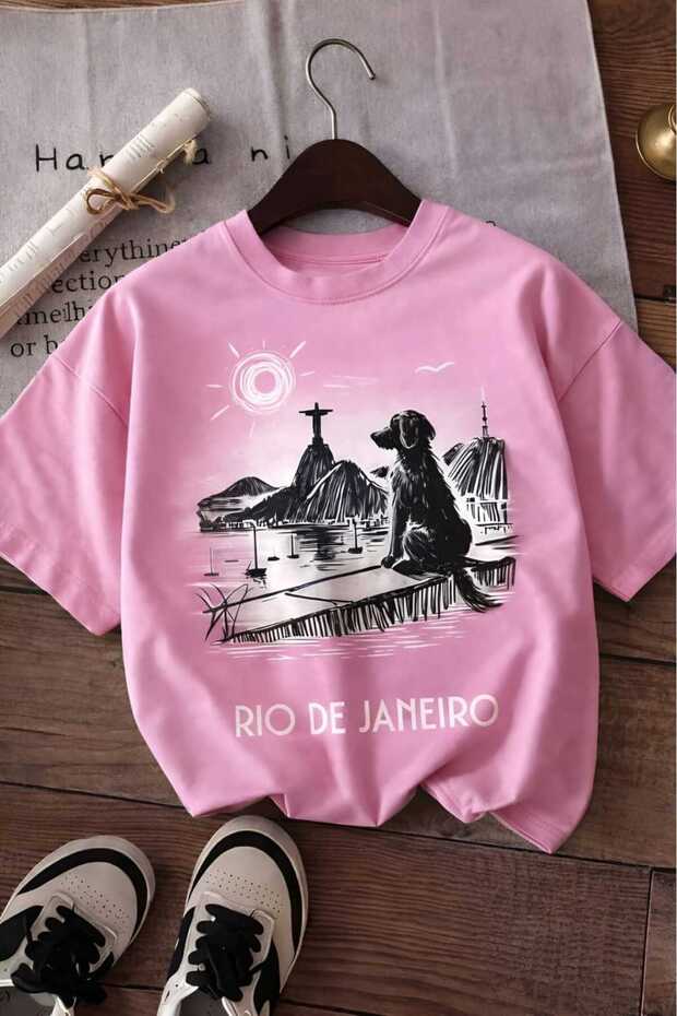 Rio De Janeiro Printed Unisex Children's T-Shirt 7Gh1