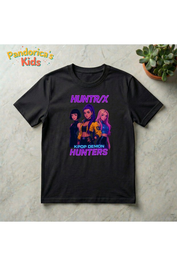 Pandorica's Kpop Demon Hunters Design Cotton Unisex Kids T-Shirt