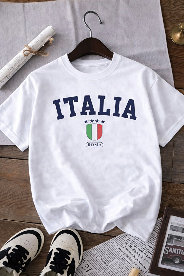 Italia Printed Unisex Children's T-Shirt 8Gh5