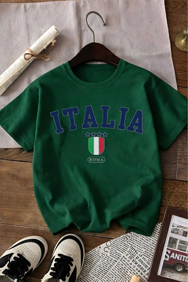 Italia Printed Unisex Children's T-Shirt 8Gh5