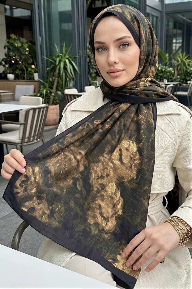 Brown Tan İpekhan Seren Shawl