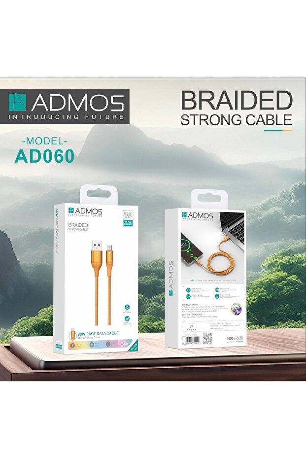 AD060 كابل مجدول قوي (كابل USB إلى Micro-USB)