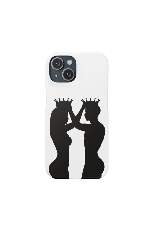 iPhone 13 / 14 Case Ctrl+Us Design Printed Double Crown Silhouette - Love and Bond Theme Premium Cover