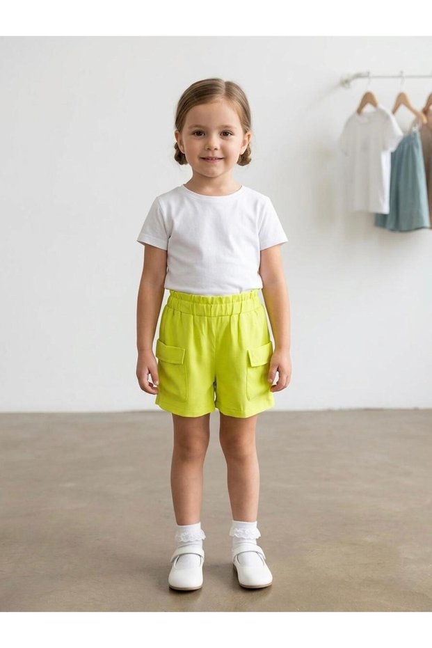 Girls' Summer Elastic Waist Shorts 6-36 Months