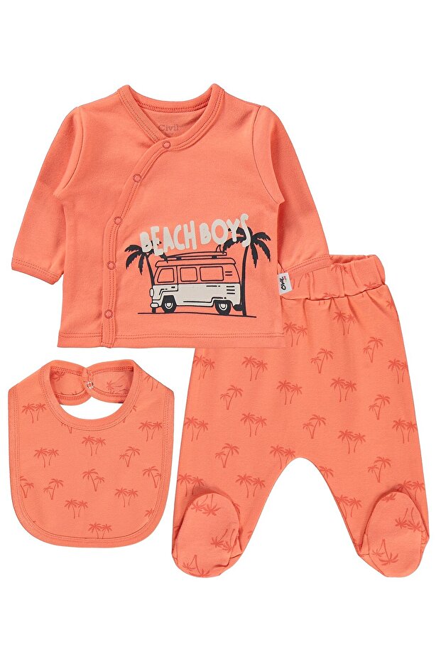 Beach Boys Printed Bodysuit Sets - Red