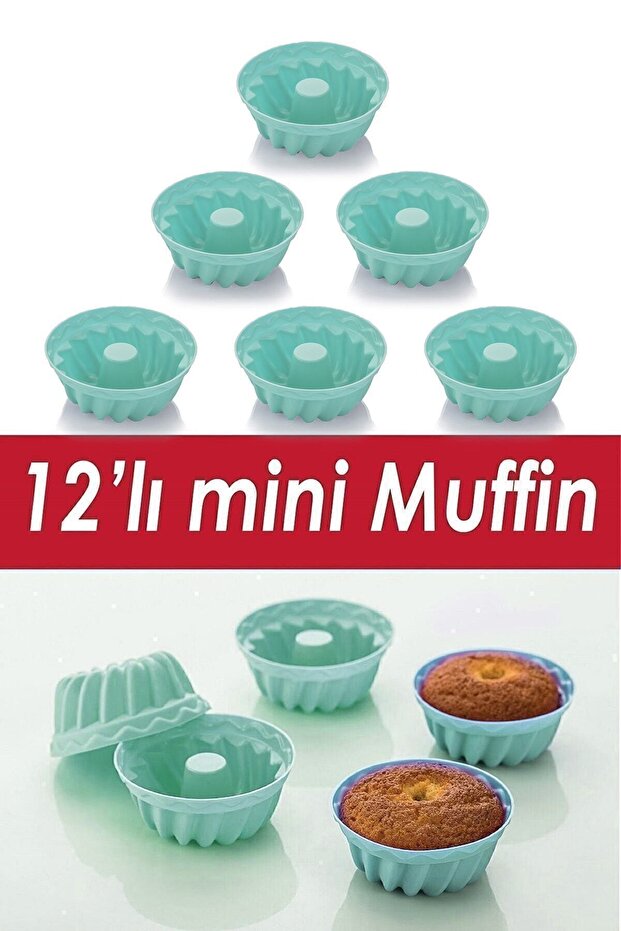 Cisle 12-Piece Silicone Classic Cake Mold Green